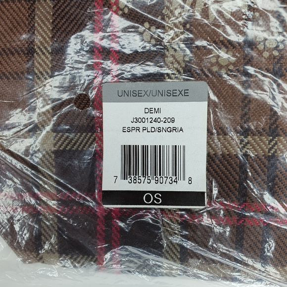 Merrell Large Tote Bag Plaid Brown Reversible tote bag NWT - Picture 11 of 11